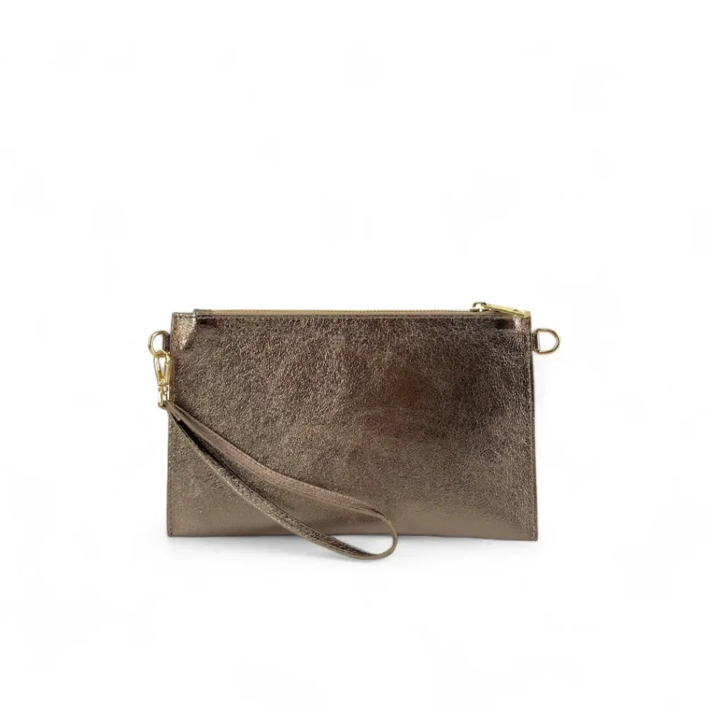 OH MY BAG Pochettes Et Trousses-Ensemble sac pochette et porte-cartes en cuir grainé ou irisé TWICE