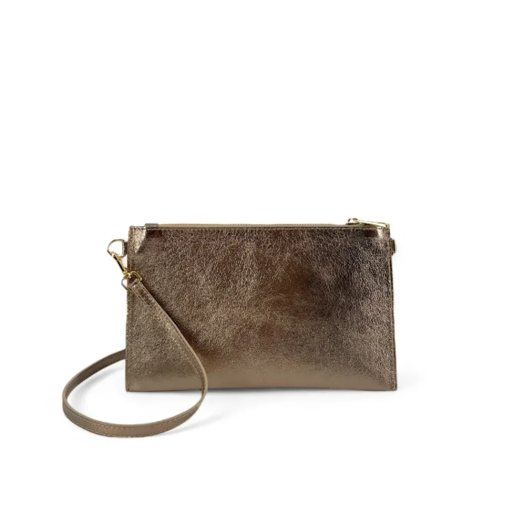 OH MY BAG Pochettes Et Trousses-Ensemble sac pochette et porte-cartes en cuir grainé ou irisé TWICE