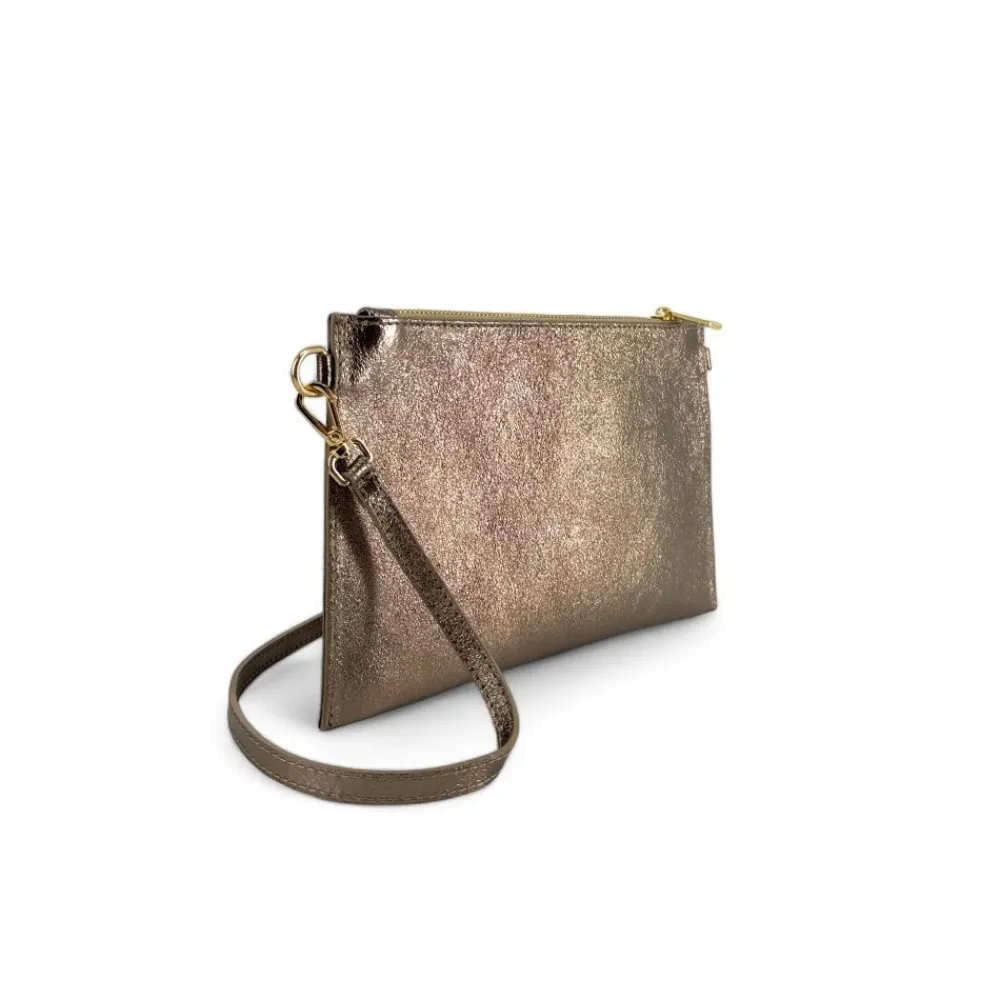 OH MY BAG Pochettes Et Trousses-Ensemble sac pochette et porte-cartes en cuir grainé ou irisé TWICE