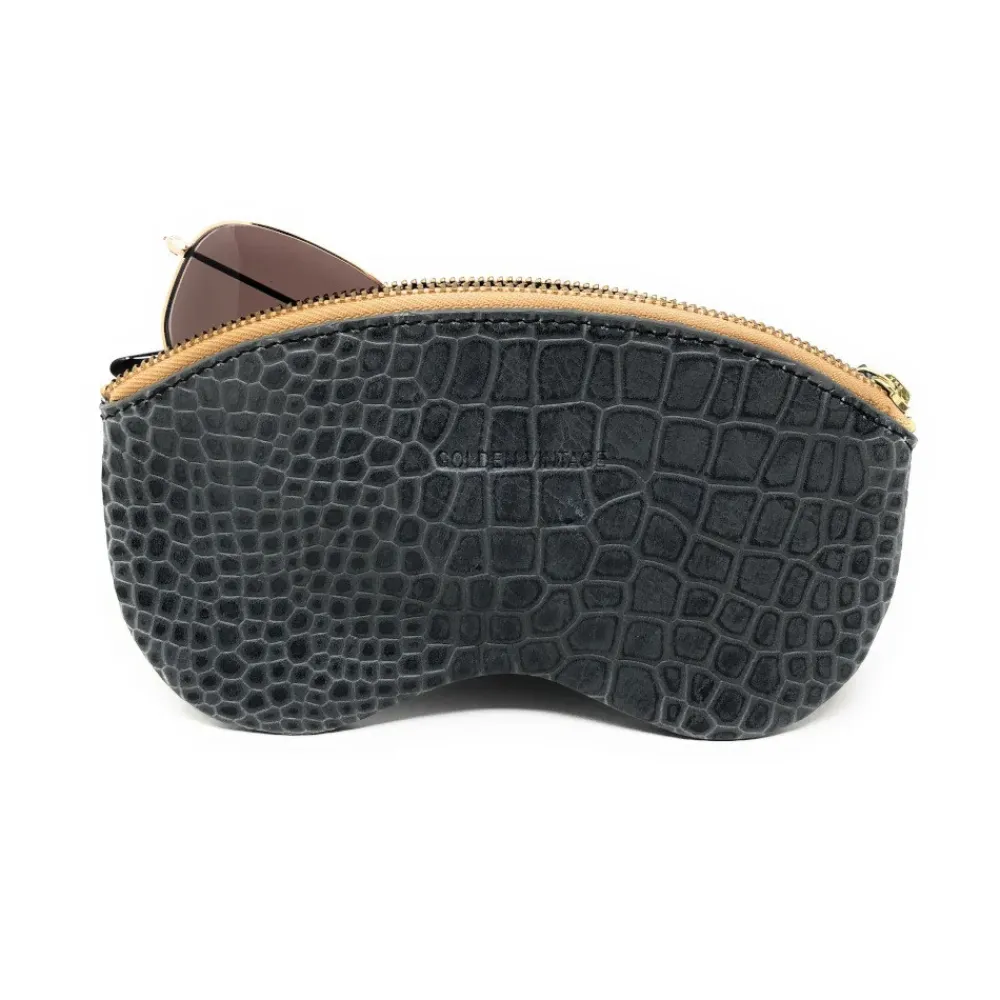 OH MY BAG Etuis À Lunettes-Etui à lunettes en cuir à motif GOLDEN VINTAGE