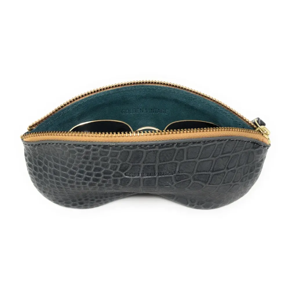 OH MY BAG Etuis À Lunettes-Etui à lunettes en cuir à motif GOLDEN VINTAGE