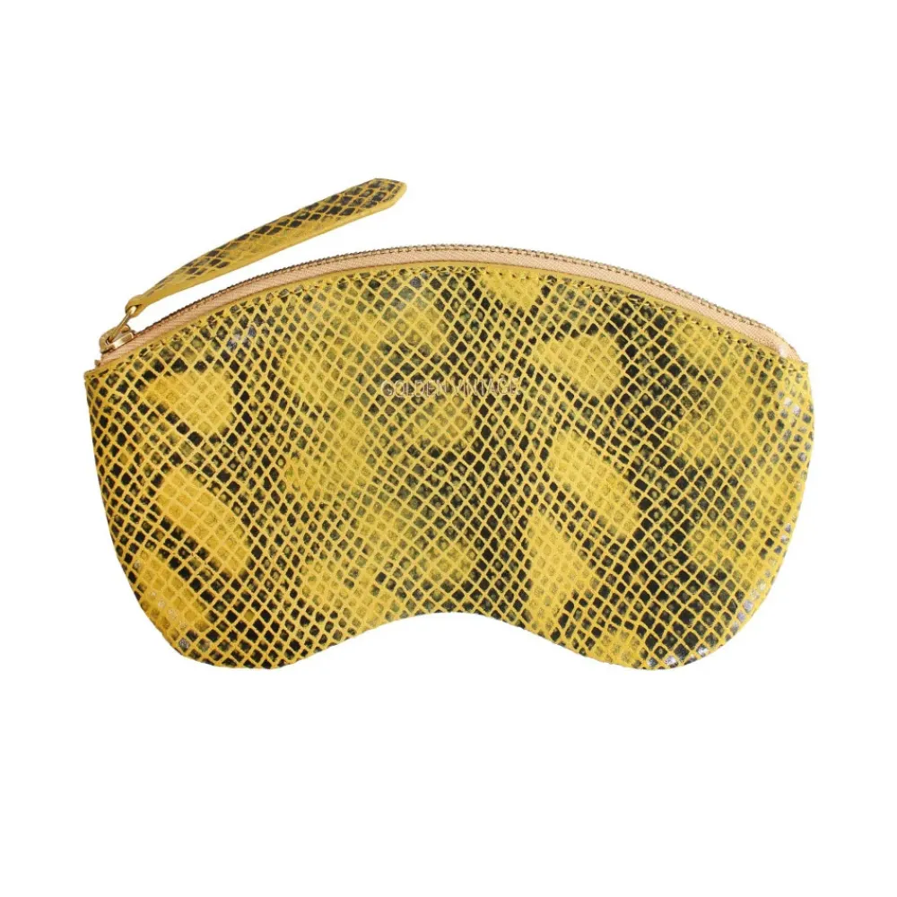 OH MY BAG Idées Cadeaux Et Autres Curiosités-Etui à lunettes en cuir à motif python GOLDEN VINTAGE