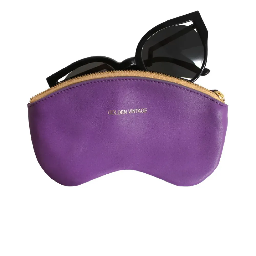 OH MY BAG Idées Cadeaux Et Autres Curiosités-Etui à lunettes en cuir lisse GOLDEN VINTAGE