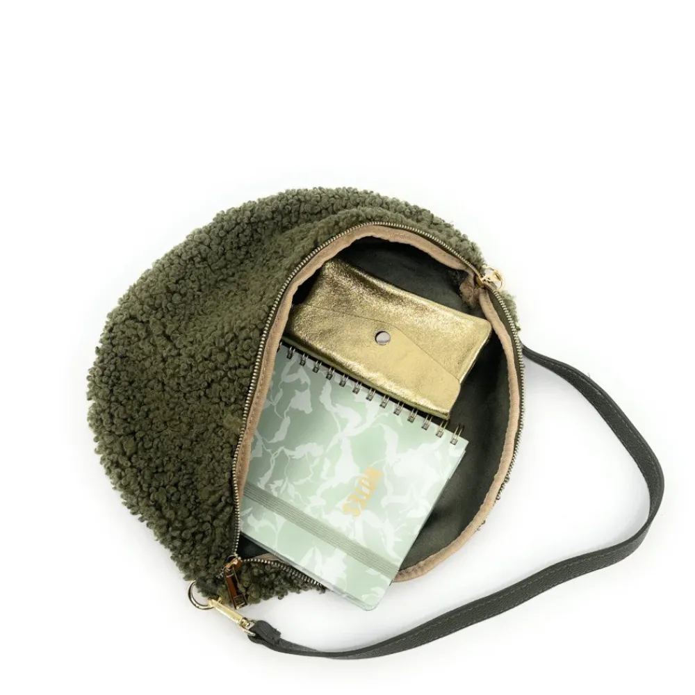 OH MY BAG Sacs En Peluche, Fausse Fourrure-Grand sac banane en cuir et peluche LOU PILOU L