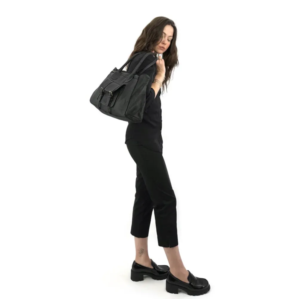 OH MY BAG Sacs En Cuir Vintage-Grand sac cabas en cuir vintage ALBUS
