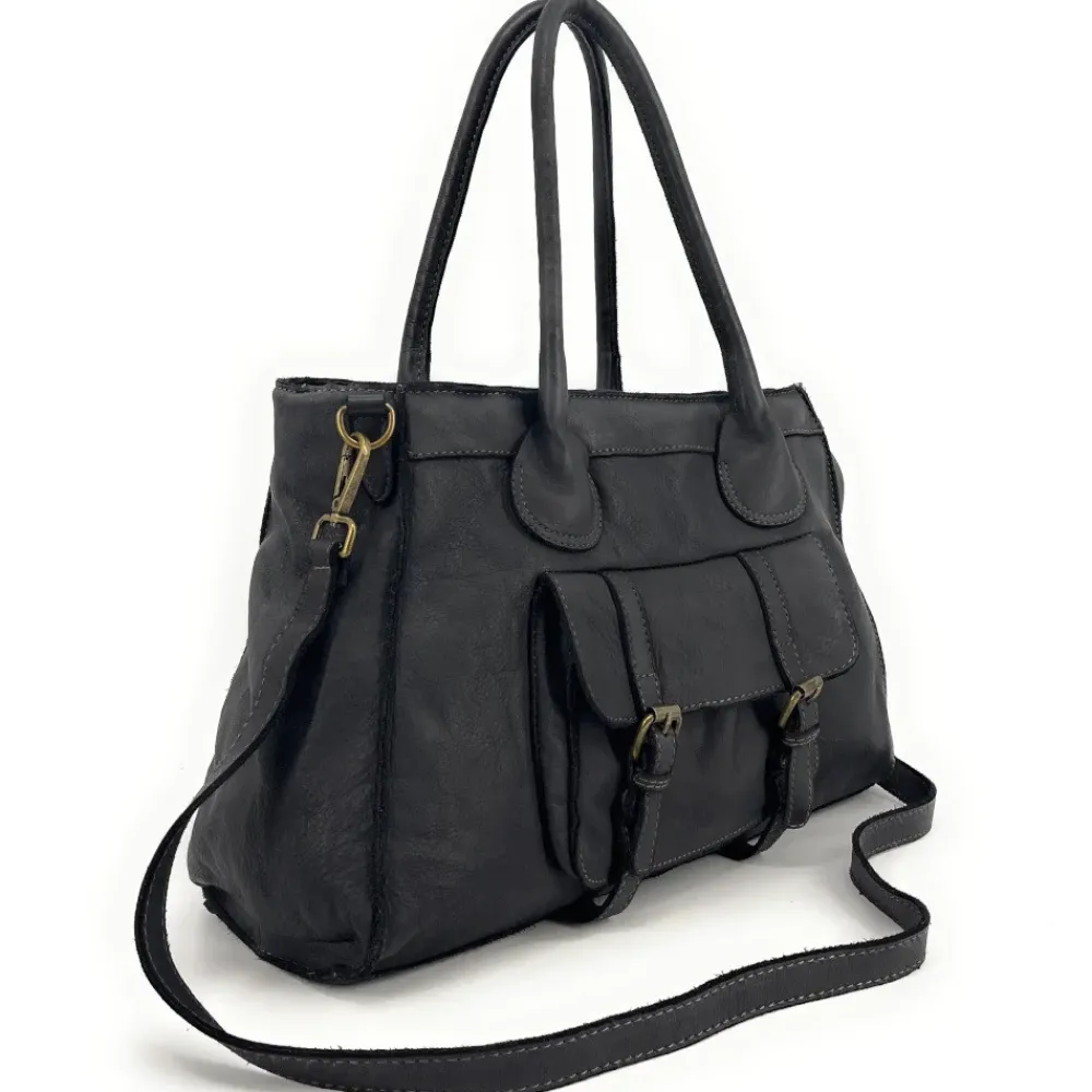 OH MY BAG Sacs En Cuir Vintage-Grand sac cabas en cuir vintage ALBUS