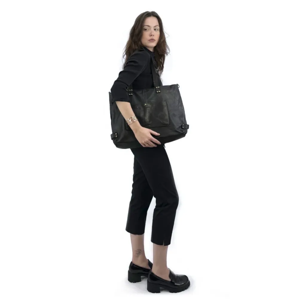 OH MY BAG Sacs En Cuir Vintage-Grand sac cabas femme en cuir vintage ASTERIA
