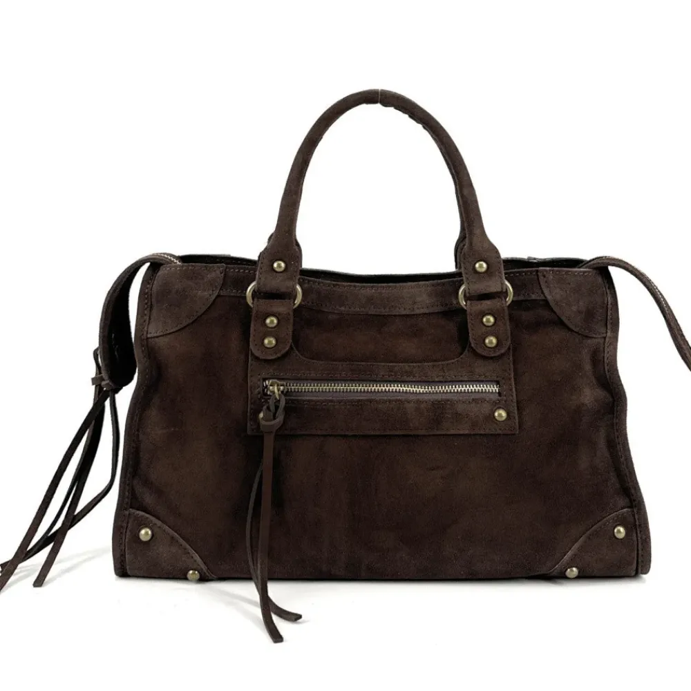 OH MY BAG Sacs En Daim, Nubuck, Suédé-Grand sac french stick en cuir nubuck EDISON