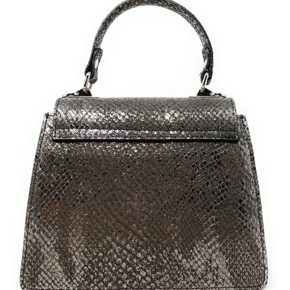 OH MY BAG Mini Sacs, Micro Sacs-Mini sac en cuir façon serpent JUNGLE E.L Dragon d'or taupe fonce