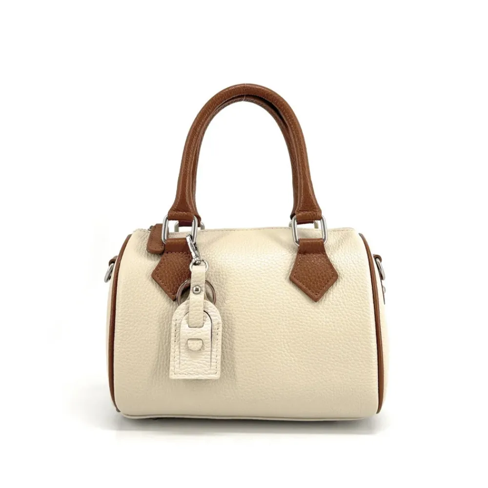 OH MY BAG Sacs En Cuir Grainé-Mini-sac bowling en cuir grainé LITTLE BOOLIN BICOLORE E.L.