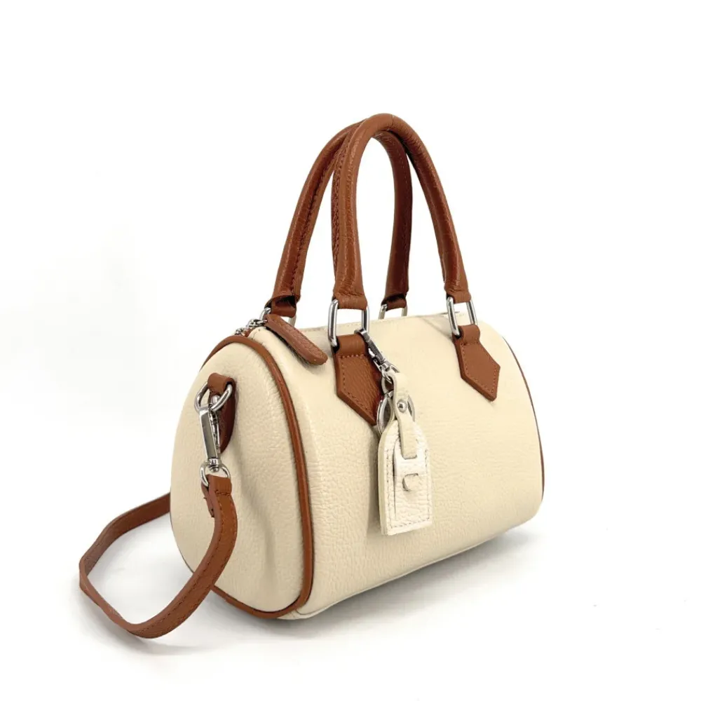 OH MY BAG Sacs En Cuir Grainé-Mini-sac bowling en cuir grainé LITTLE BOOLIN BICOLORE E.L.