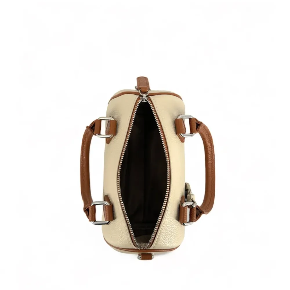 OH MY BAG Sacs En Cuir Grainé-Mini-sac bowling en cuir grainé LITTLE BOOLIN BICOLORE E.L.