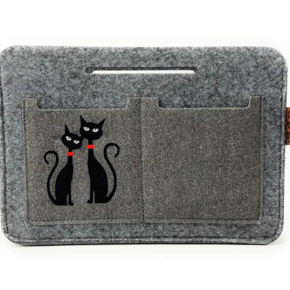 OH MY BAG Organiseurs De Sacs, Insert-Organiseur en feutrine écologique imprimée BLACK CATS gris clair