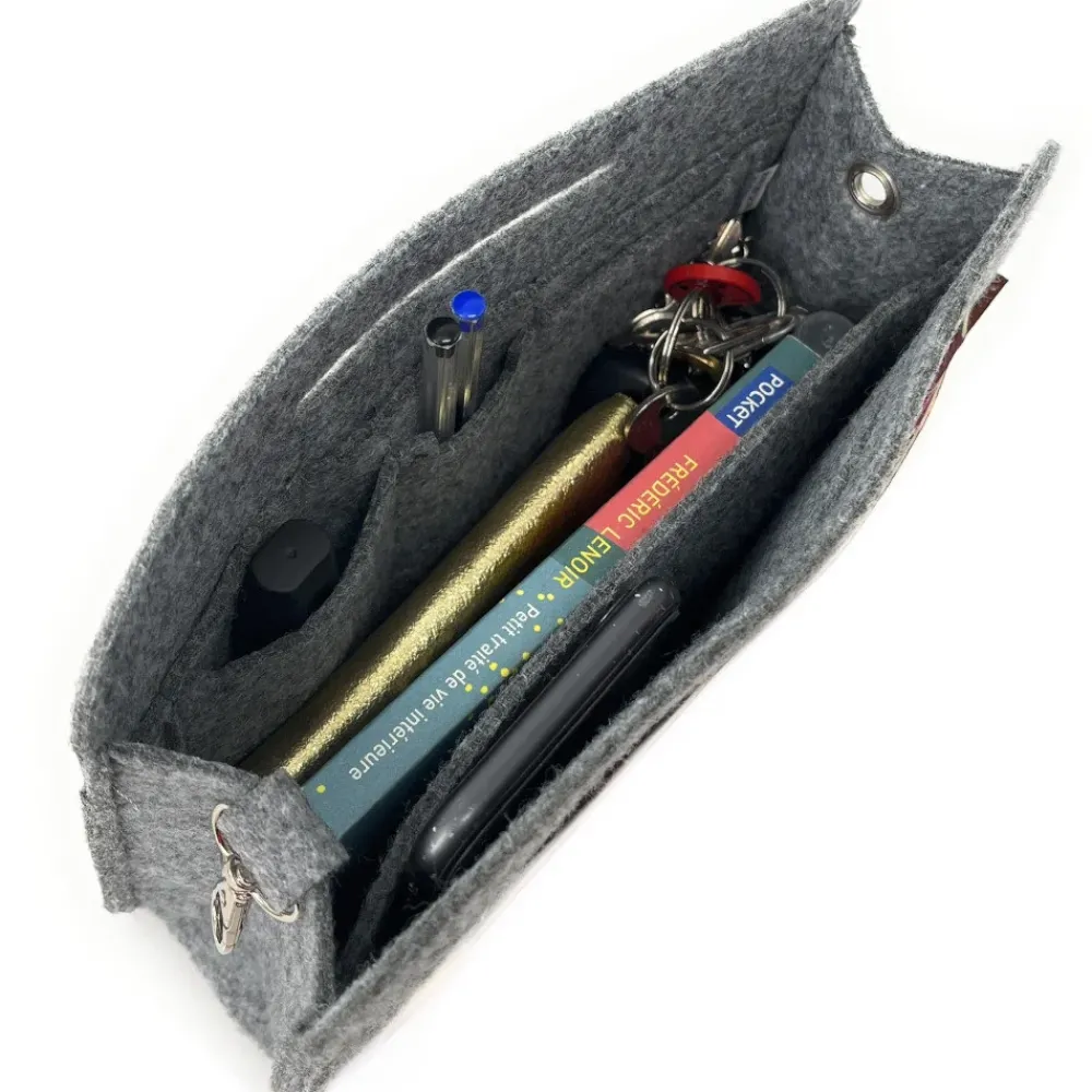 OH MY BAG Organiseurs De Sacs, Insert-Organiseur en feutrine écologique imprimée COLORADO gris clair