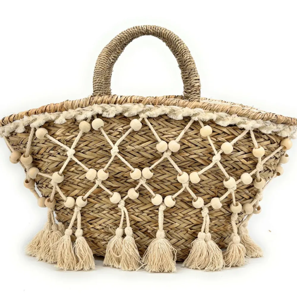 OH MY BAG Sacs De Plage-Panier cabas en paille PERLE DE SABLE beige