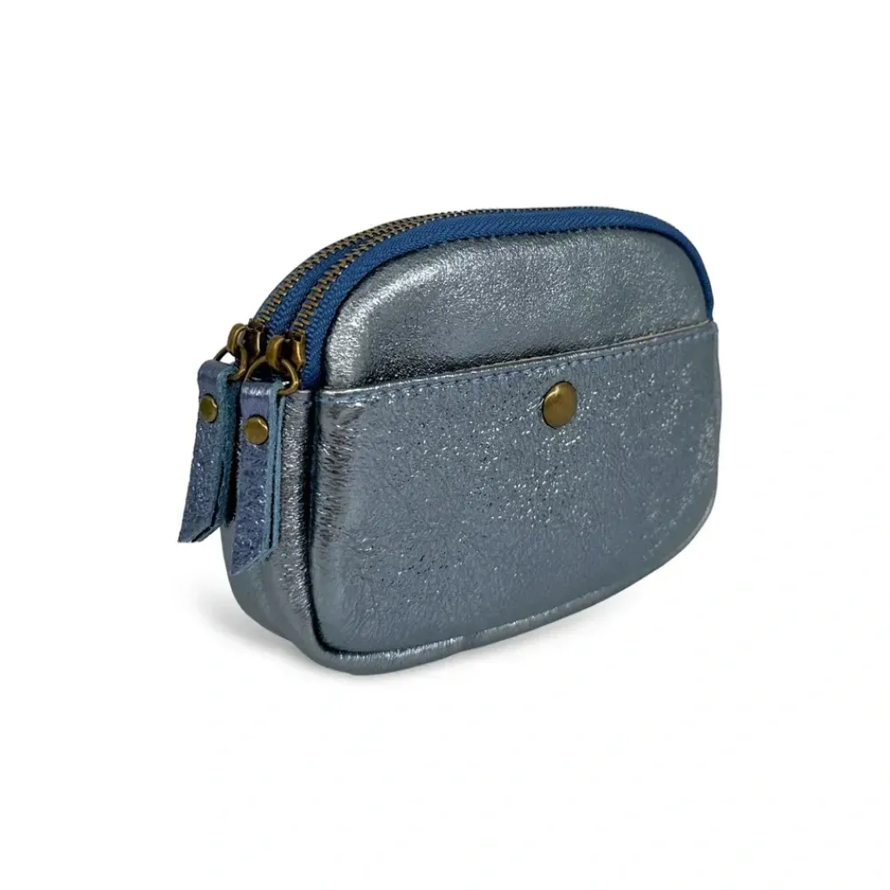 OH MY BAG Idées Cadeaux Et Autres Curiosités-Pochette porte-monnaie en cuir irisé ZIPPY