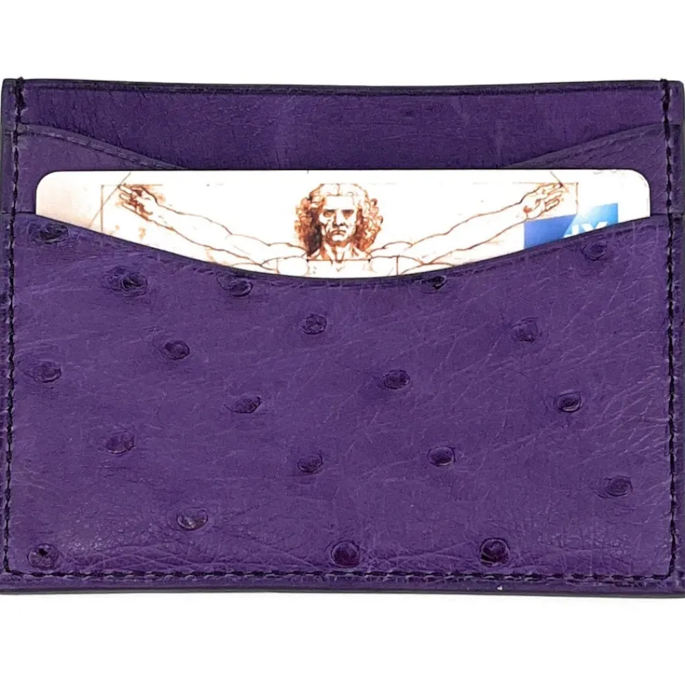 OH MY BAG Portefeuilles Et Porte-Monnaie-Porte-cartes cuir d'autruche édition Haute-couture violet