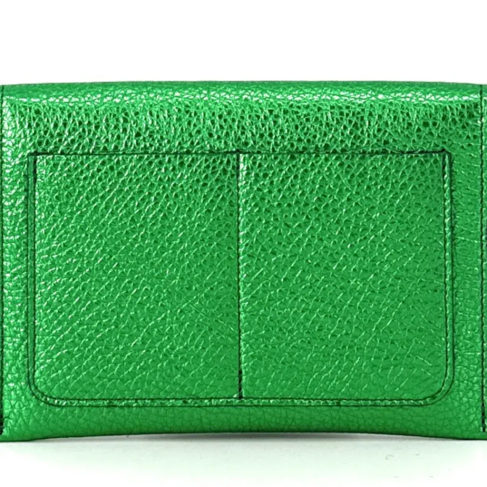 OH MY BAG Cuirs D'Exception, Gamme Luxe | Portefeuilles Et Porte-Monnaie-Porte-papiers en cuir irisé ROMY Vert anglais