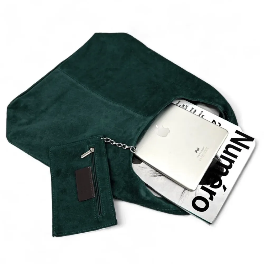 OH MY BAG Sacs En Daim, Nubuck, Suédé-Sac à main de forme HOBO en cuir nubuck EVA