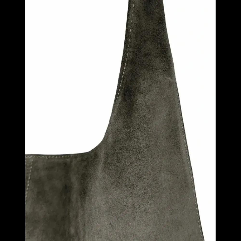 OH MY BAG Sacs En Daim, Nubuck, Suédé-Sac à main de forme HOBO en cuir nubuck épais EVA E.L Noël