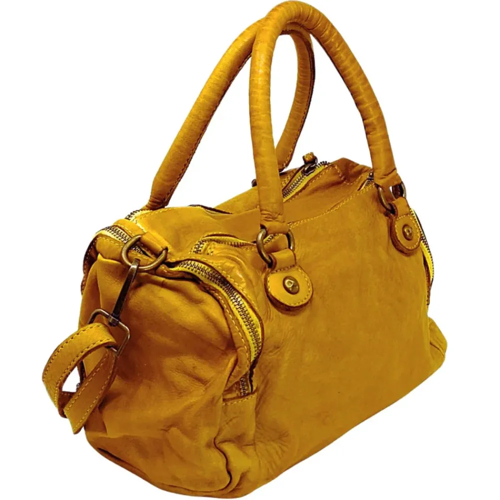 OH MY BAG Sacs Bowling, Sacs Cargo-Sac à main en cuir vintage MISS ANN