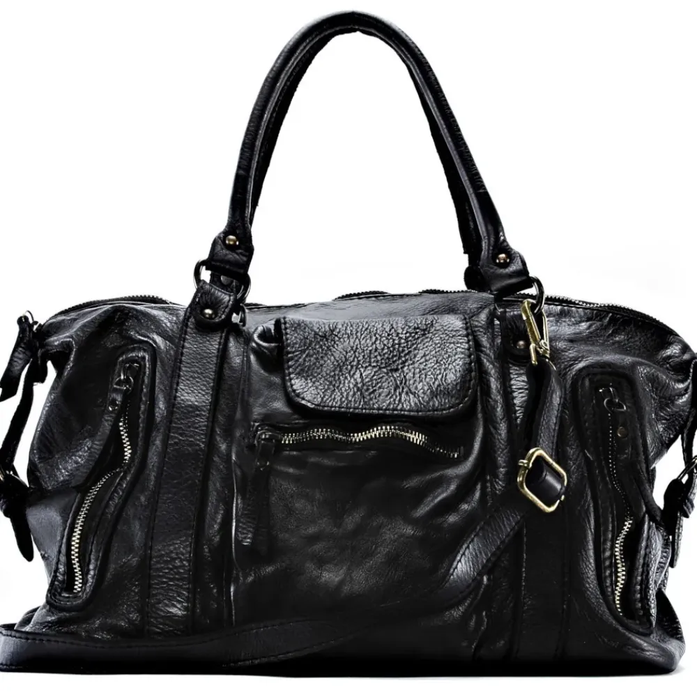 OH MY BAG Sacs De Rentrée, Bureau, Cours-Sac à main en cuir vintage MISS MY noir