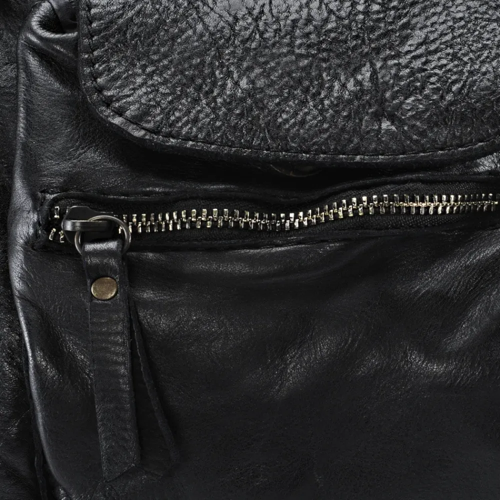 OH MY BAG Sacs De Rentrée, Bureau, Cours-Sac à main en cuir vintage MISS MY noir