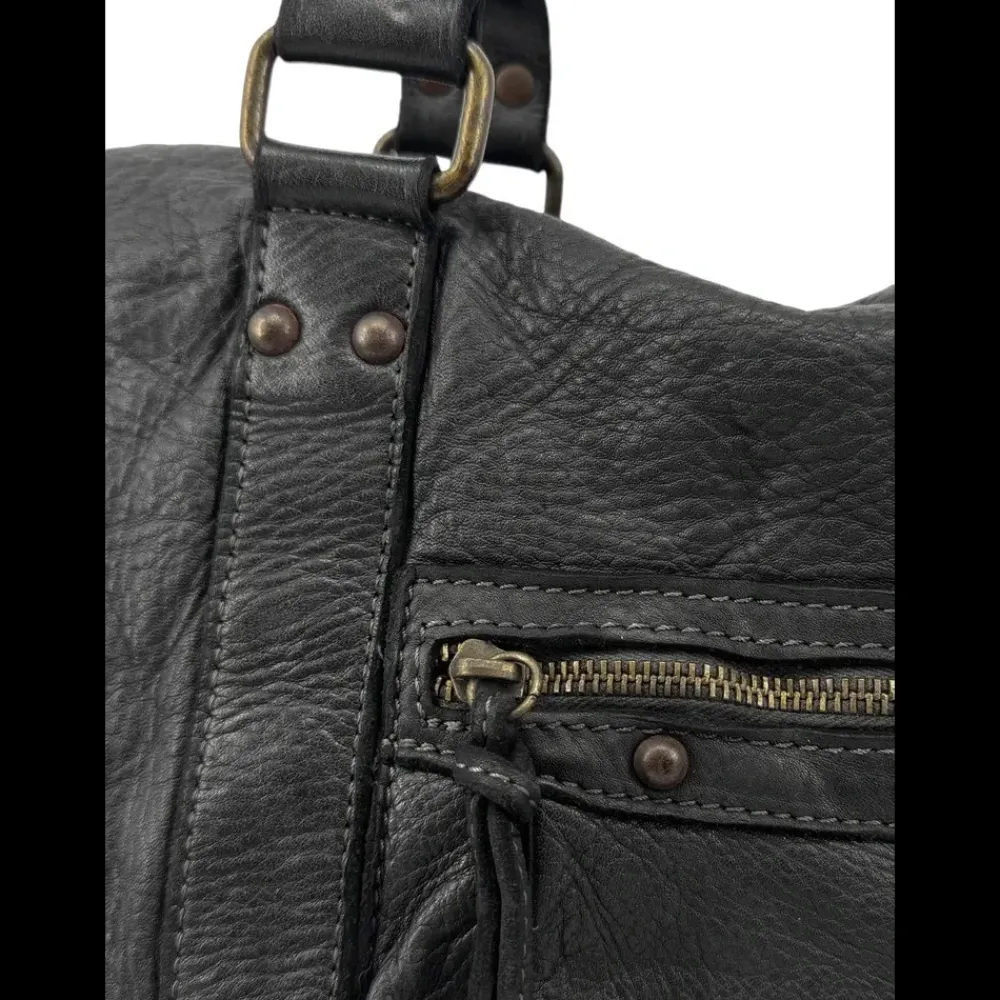 OH MY BAG Sacs À Main-Sac à main en cuir vintage STORM RUSTY noir