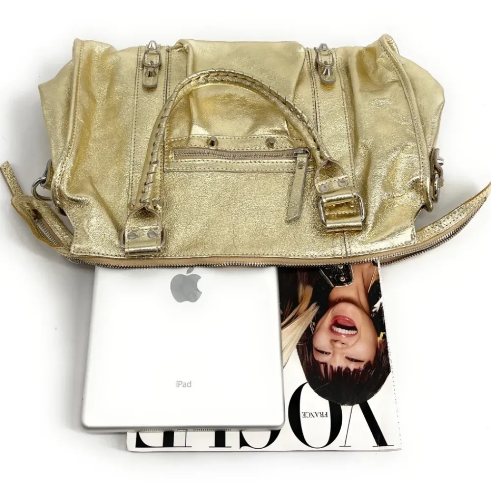 OH MY BAG Sacs À Main-Sac à main et bandoulière en cuir métallisé SANDSTM or