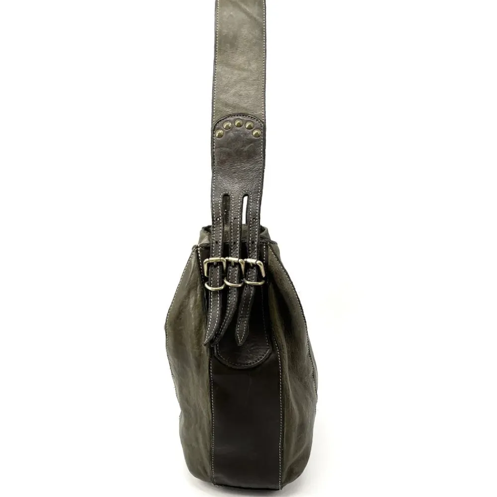 OH MY BAG Sacs En Cuir Vintage, Tannage Végétal-Sac à main hobo en cuir souple vintage tannage végétal RHEA