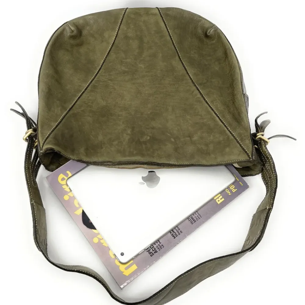 OH MY BAG Sacs En Cuir Vintage, Tannage Végétal-Sac à main hobo en cuir souple vintage tannage végétal RHEA