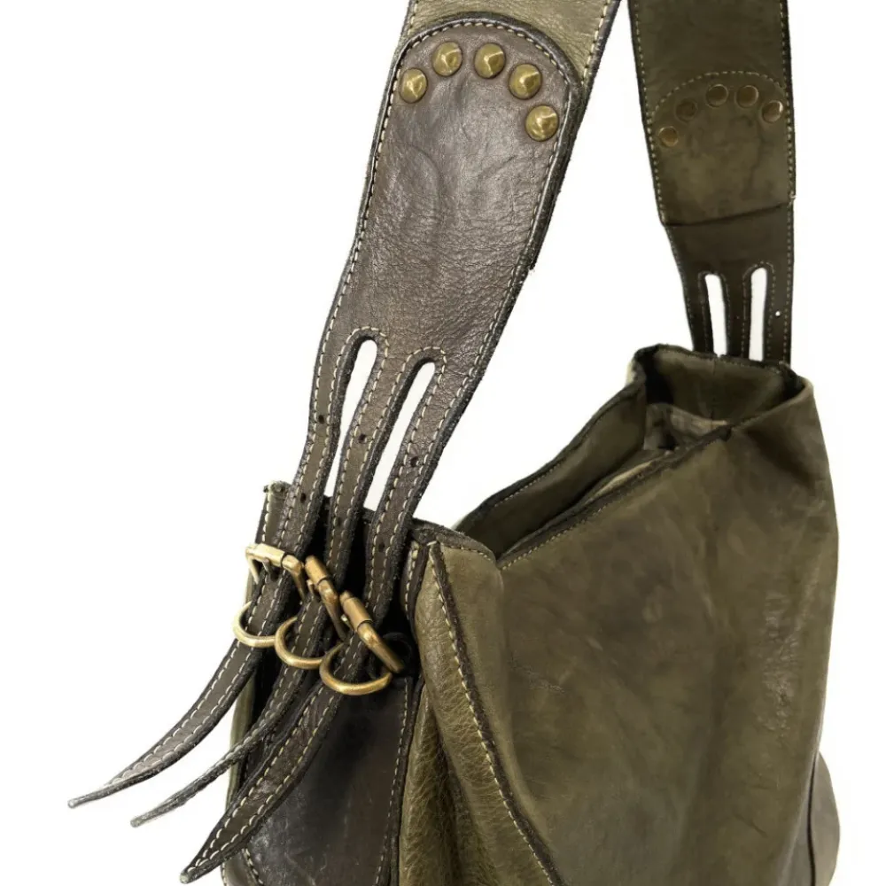 OH MY BAG Sacs En Cuir Vintage, Tannage Végétal-Sac à main hobo en cuir souple vintage tannage végétal RHEA