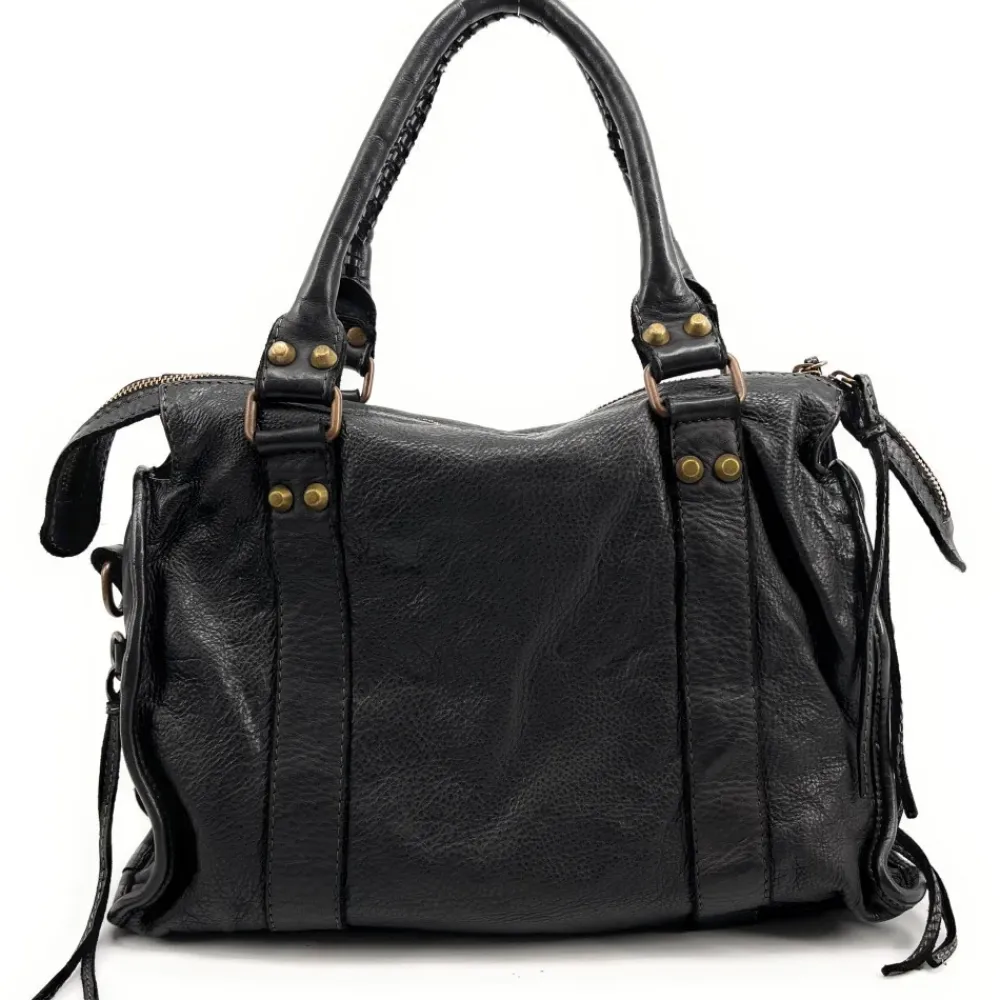 OH MY BAG Sacs En Cuir Vintage-Sac à main porté épaule en cuir vintage STORM ROCK