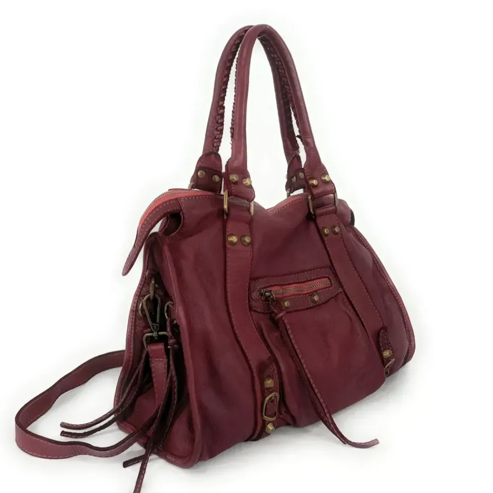 OH MY BAG Sacs En Cuir Vintage-Sac à main porté épaule en cuir vintage STORM ROCK