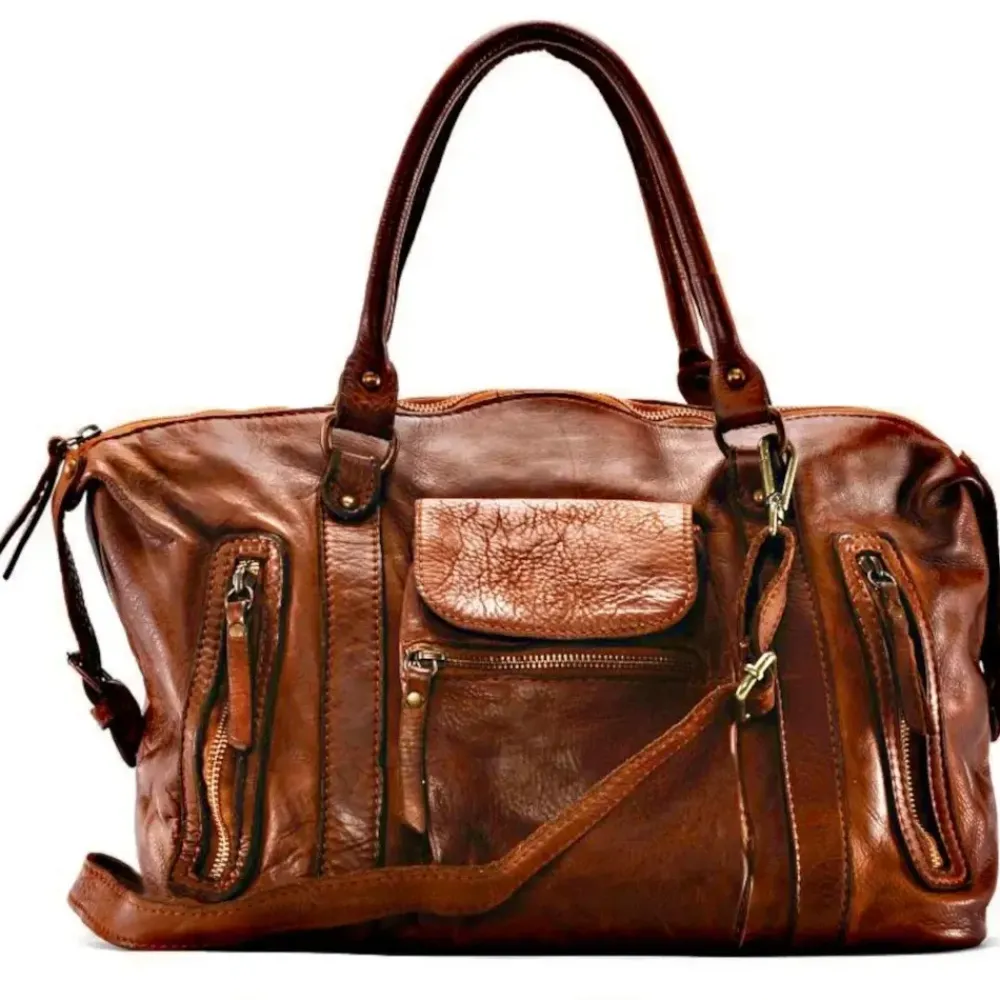 OH MY BAG Sacs De Rentrée, Bureau, Cours-Sac à main tendance en cuir vintage MISS MY Cognac foncé cognac fonce
