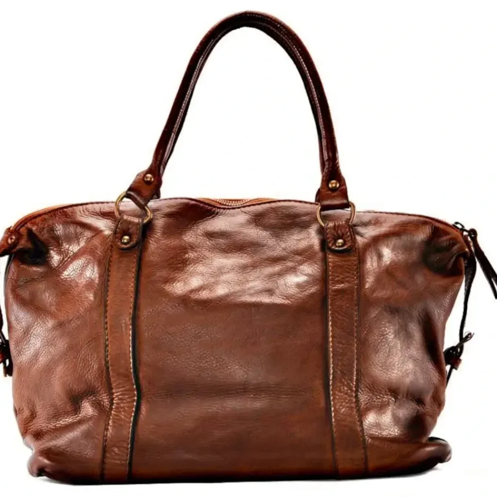 OH MY BAG Sacs De Rentrée, Bureau, Cours-Sac à main tendance en cuir vintage MISS MY Cognac foncé cognac fonce