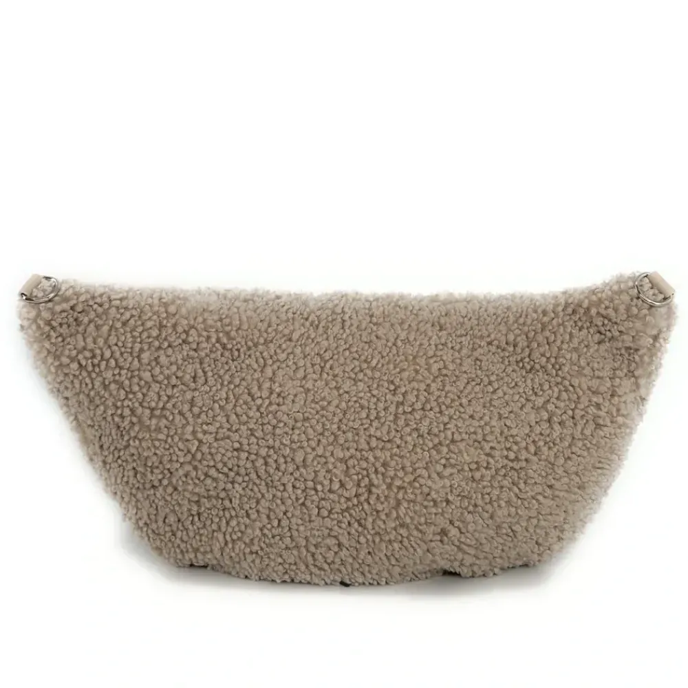 OH MY BAG Sacs En Peluche, Fausse Fourrure-Sac banane géant en cuir et peluche LOU PILOU XXL