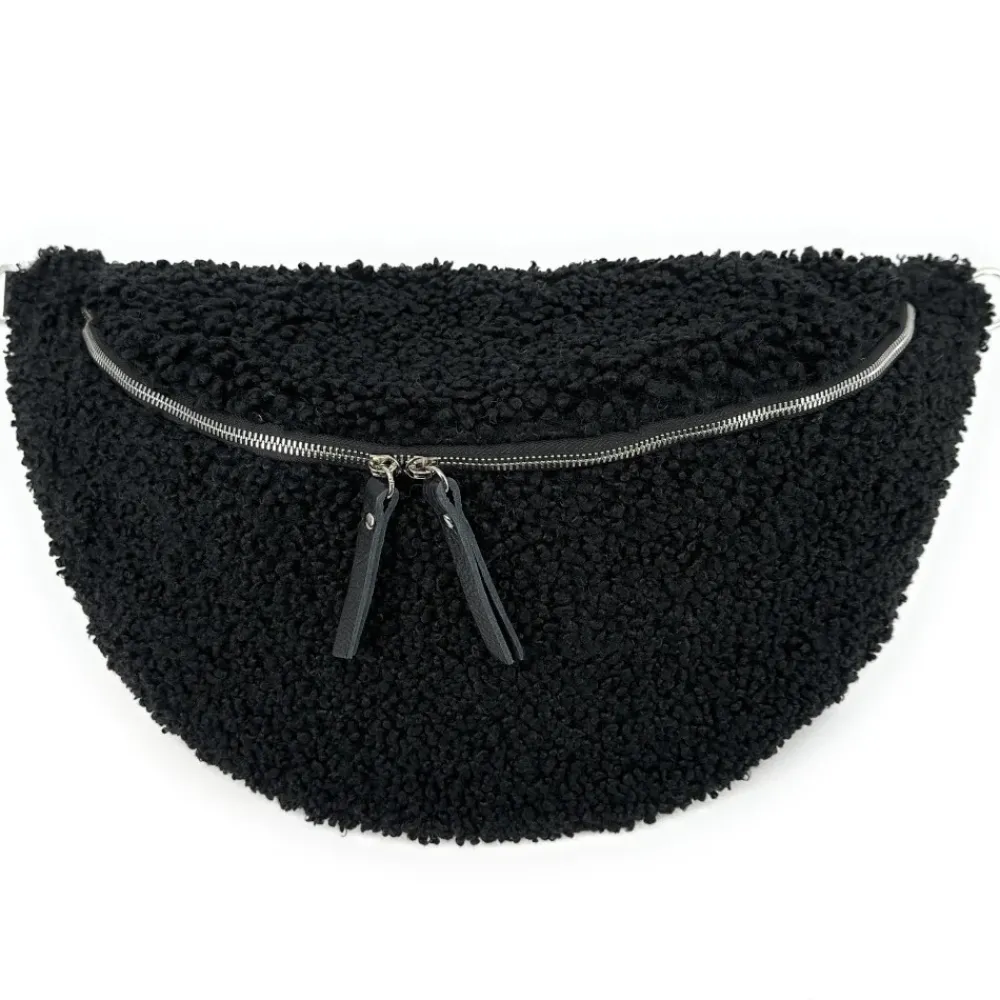 OH MY BAG Sacs En Peluche, Fausse Fourrure-Sac banane géant en cuir et peluche LOU PILOU XXL