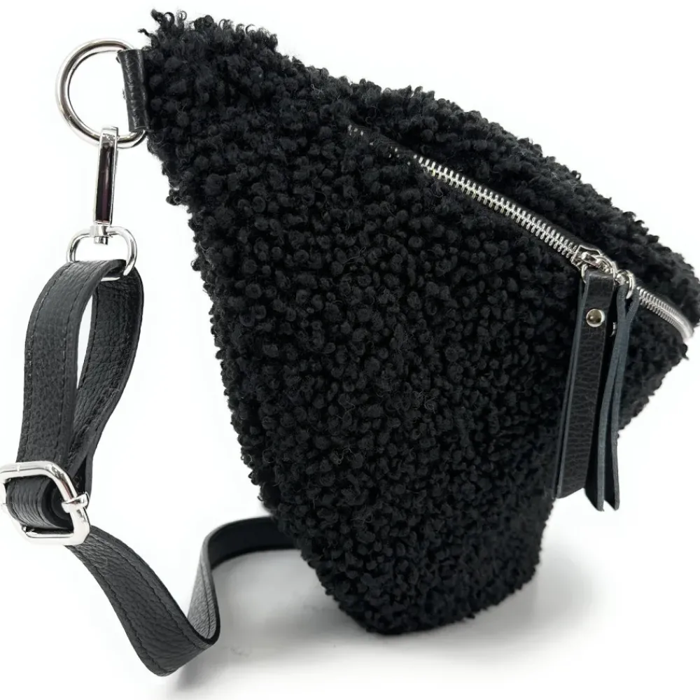OH MY BAG Sacs En Peluche, Fausse Fourrure-Sac banane géant en cuir et peluche LOU PILOU XXL