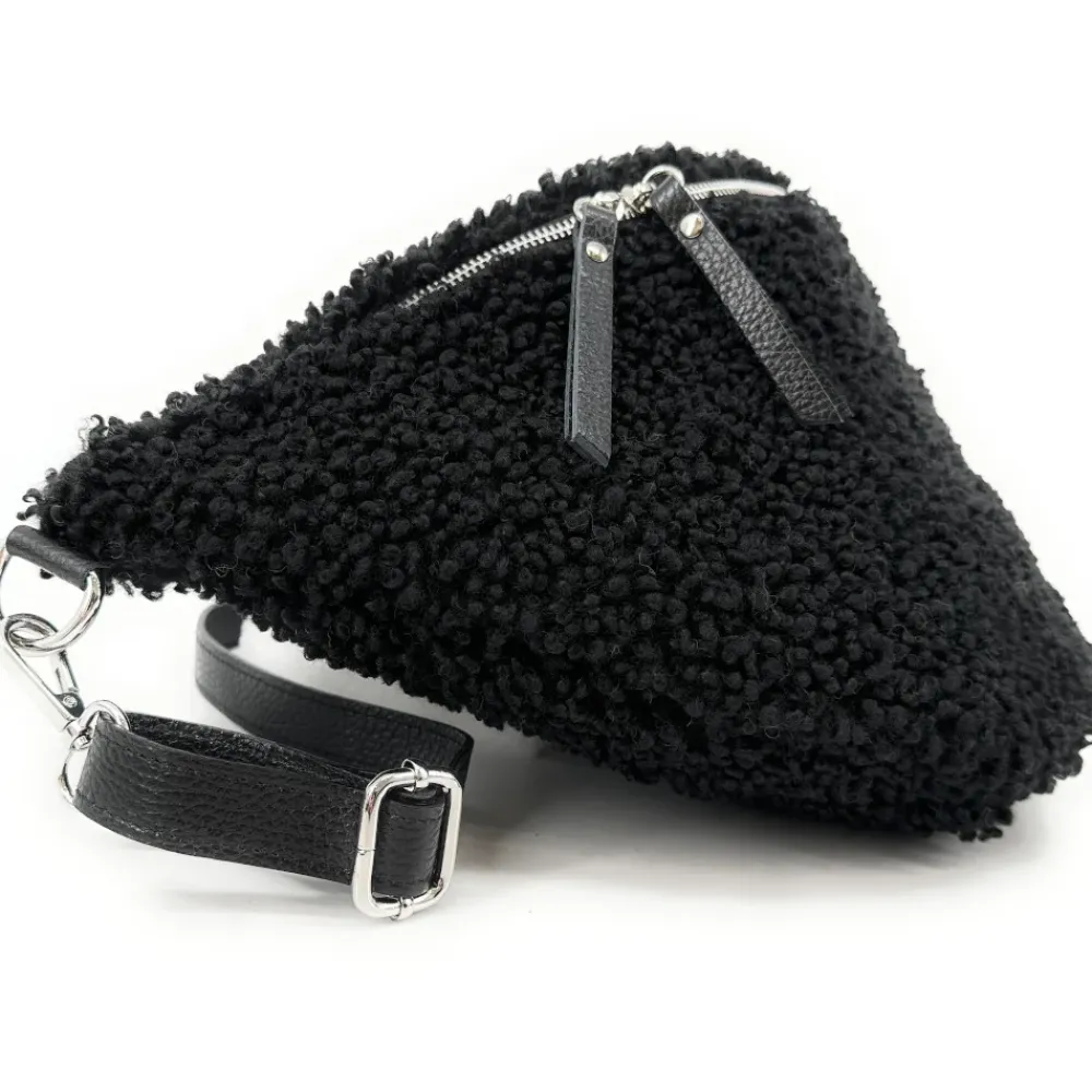OH MY BAG Sacs En Peluche, Fausse Fourrure-Sac banane géant en cuir et peluche LOU PILOU XXL