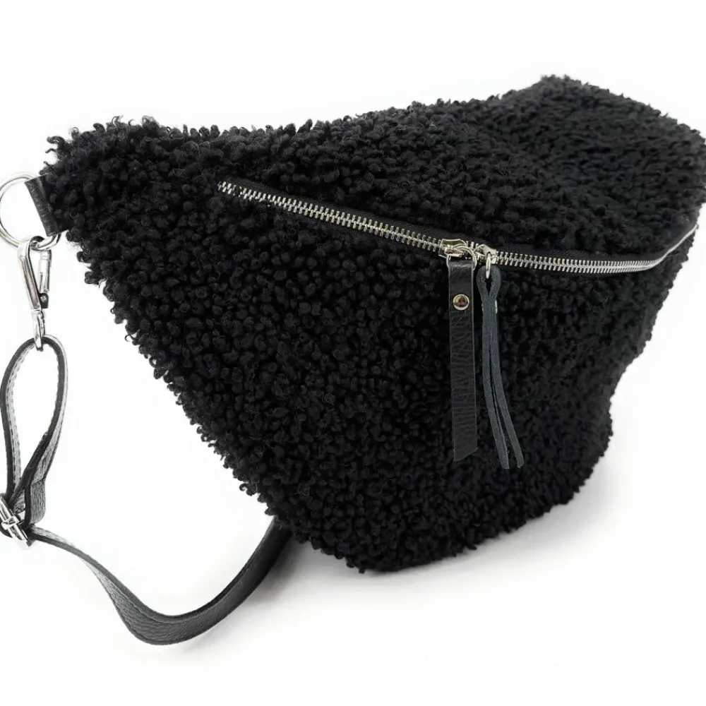 OH MY BAG Sacs En Peluche, Fausse Fourrure-Sac banane géant en cuir et peluche LOU PILOU XXL
