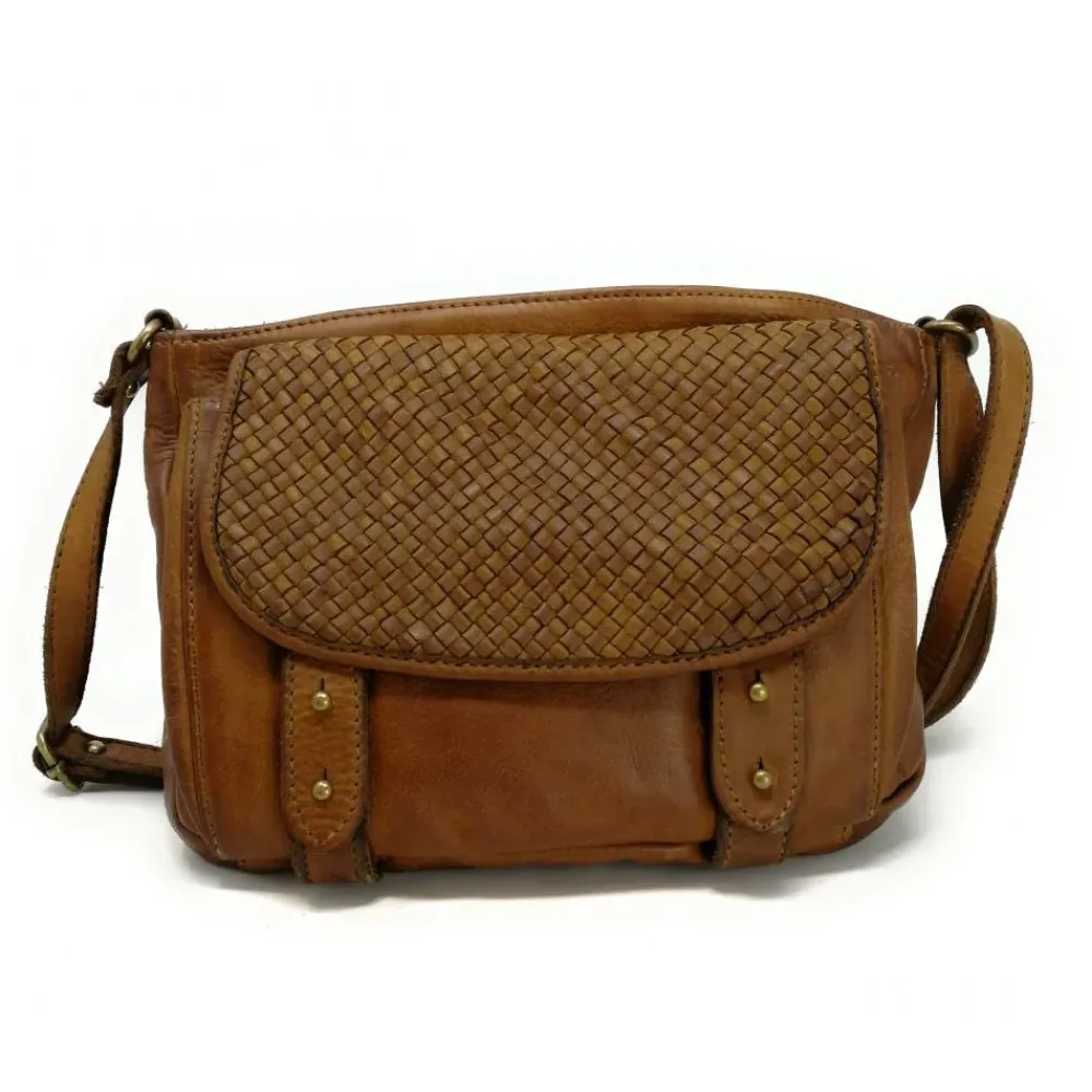 OH MY BAG Sacs En Cuir Tressé-Sac bandoulière en cuir vintage MISS AGATHE