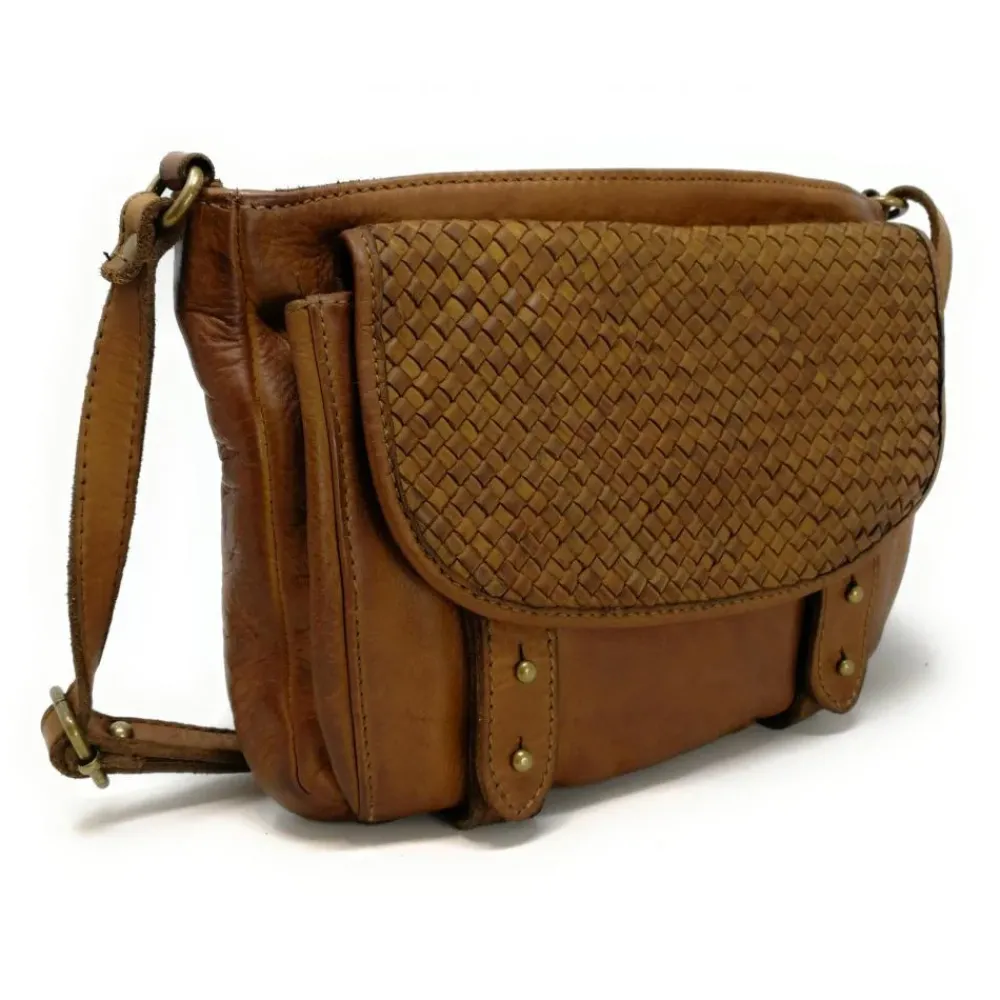 OH MY BAG Sacs En Cuir Tressé-Sac bandoulière en cuir vintage MISS AGATHE