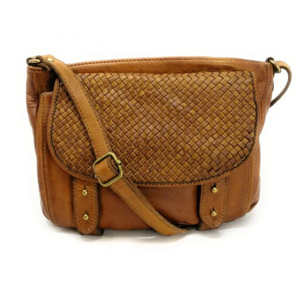 OH MY BAG Sacs En Cuir Tressé-Sac bandoulière en cuir vintage MISS AGATHE
