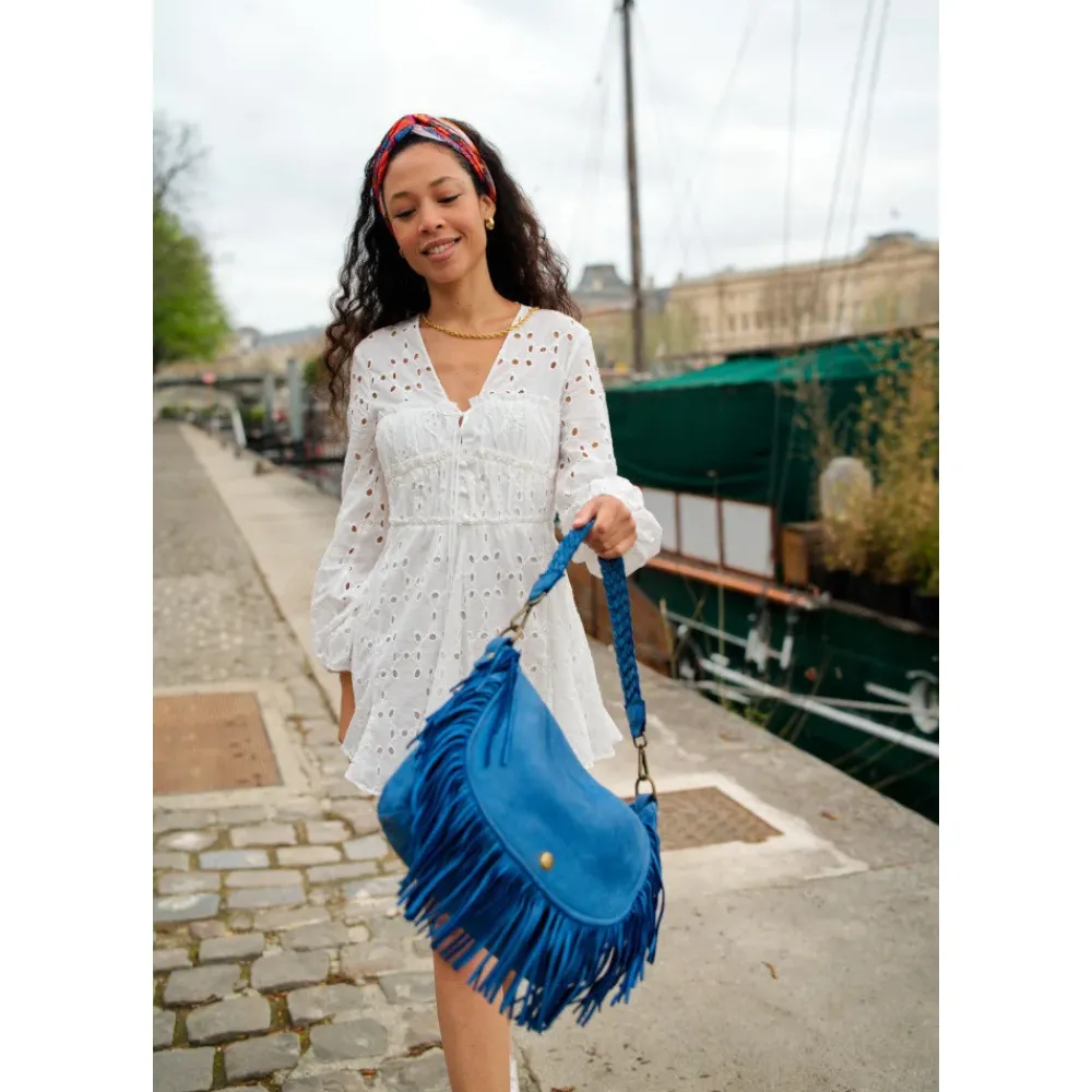 OH MY BAG Sacs En Cuir Vintage-Sac besace à franges en cuir vintage MISS NAYA