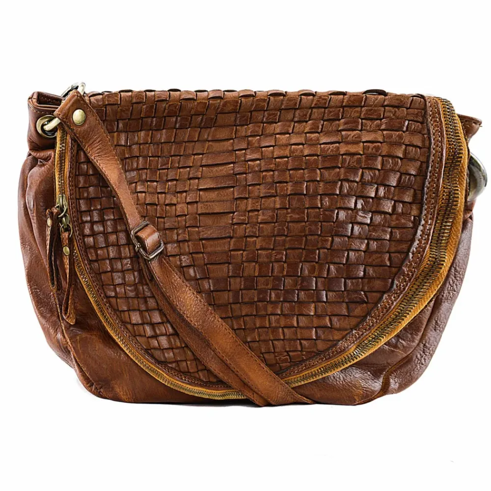 OH MY BAG Sacs En Cuir Tressé-Sac besace en cuir vintage MISS BAYE