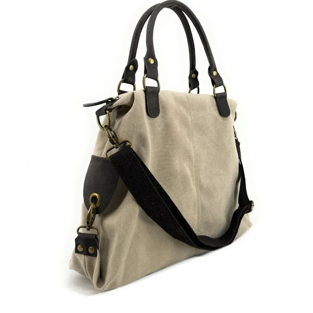 OH MY BAG Sacs En Toile-Sac besace en toile et cuir BESACE U.S.