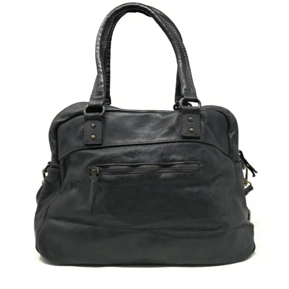 OH MY BAG Sacs En Cuir Vintage-Sac bowling en cuir vintage MISS ERICA