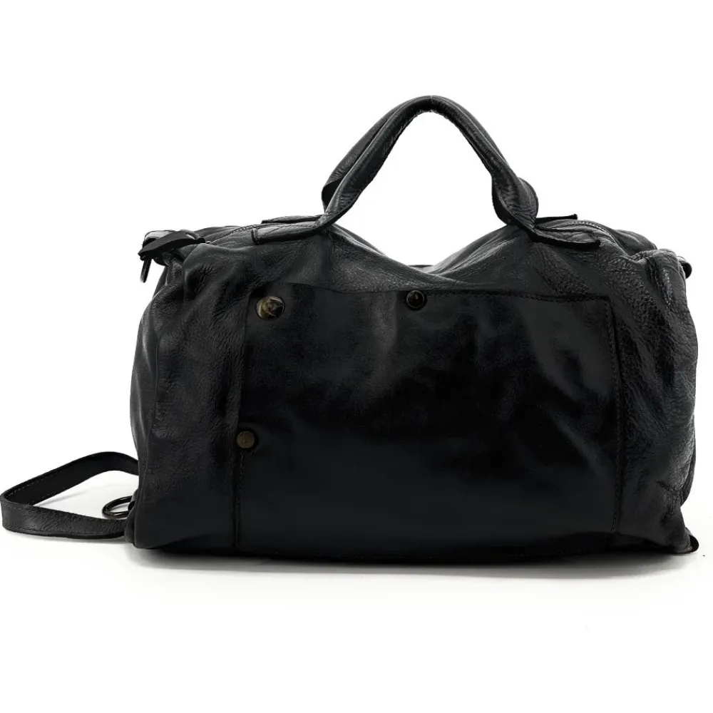 OH MY BAG Sacs En Cuir Vintage-Sac bowling multipositions en cuir vintage JACK ET ROSE
