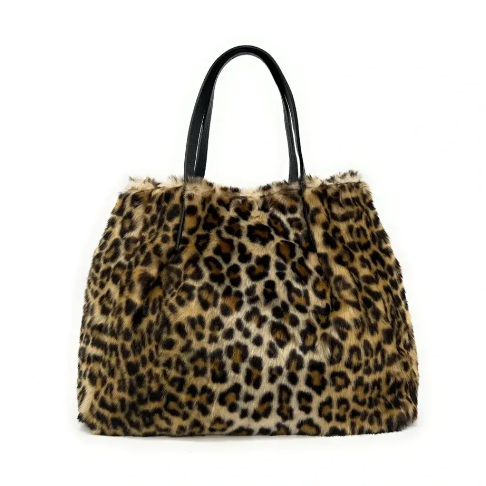 OH MY BAG Sacs En Peluche, Fausse Fourrure-Sac cabas en cuir et fausse fourrure OKOYE